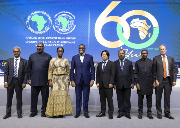 A group photo featuring the President of the African Development Bank (AfDB), Akinwumi Adesina, during the recent commemoration of the 60th Anniversary of the AfDB.